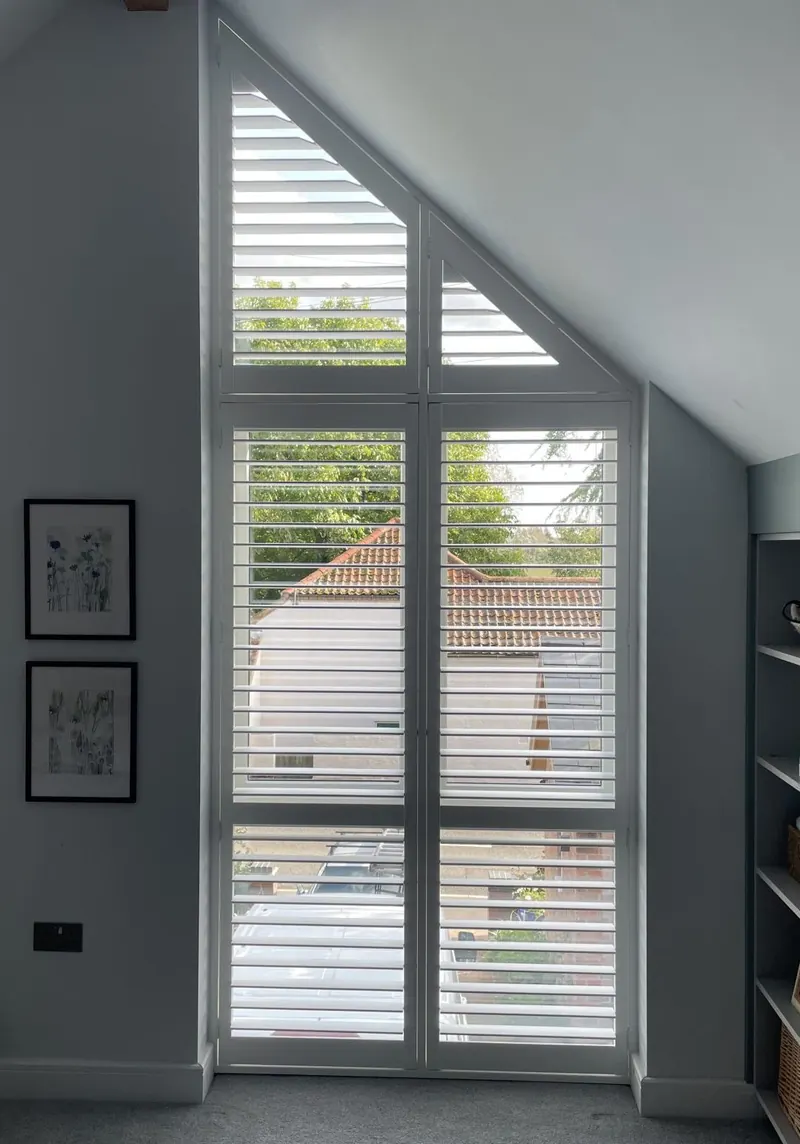Special Shaped Shutters fitted by Harley Blinds