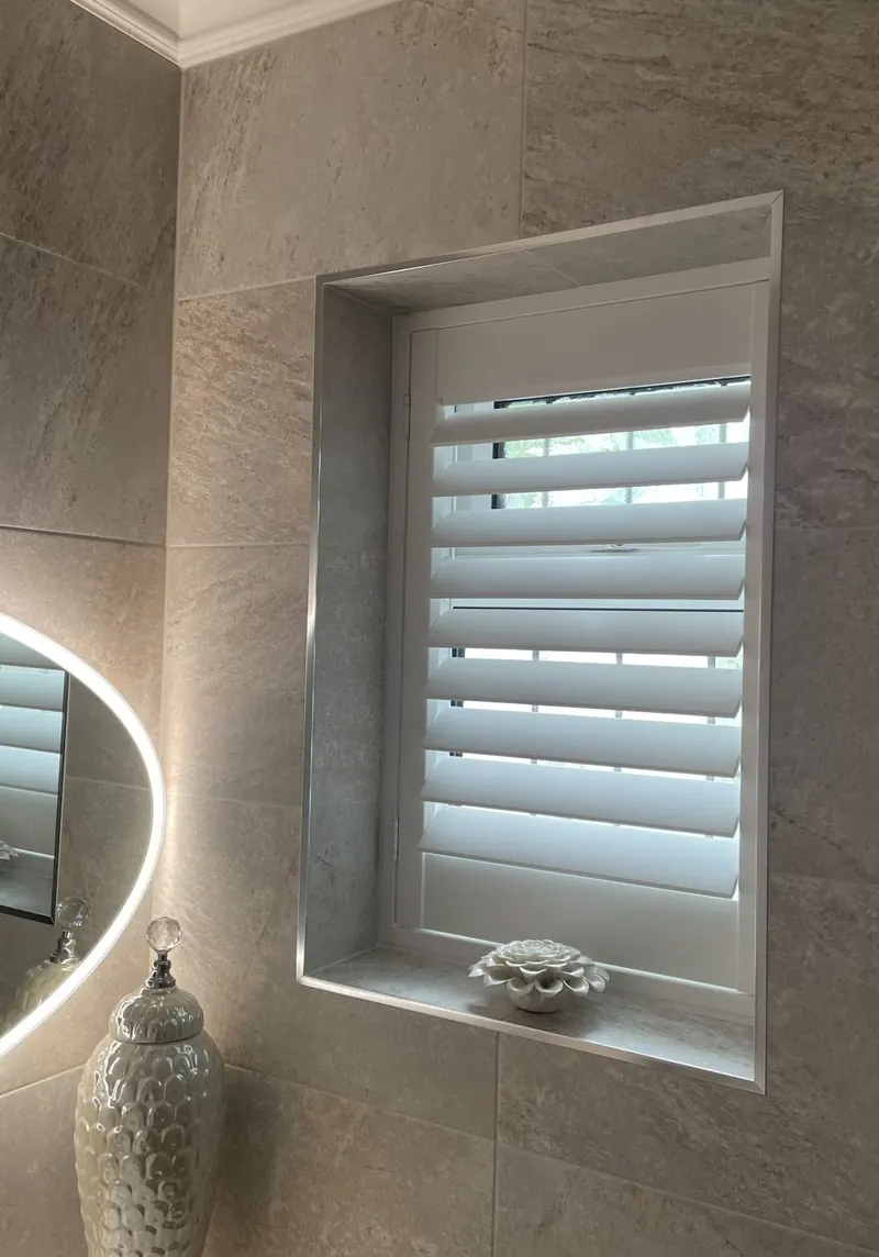 Waterproof Vinyl Shutters fitted by Harley Blinds